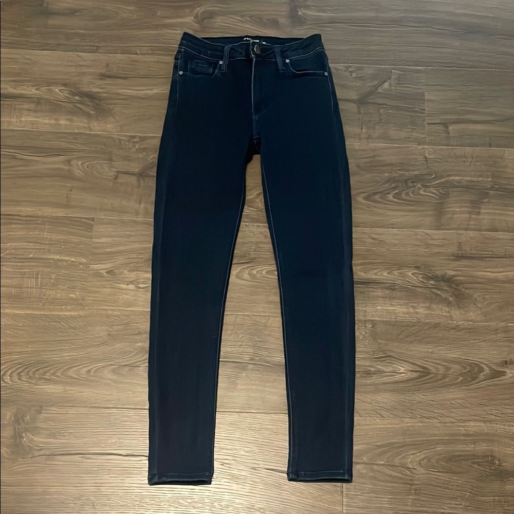 Women’s Just Black Skinny Jeans, Dark Wash Blue Denim, Size 25